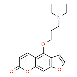 5-(3-diethylaminopropoxy)psoralen结构式