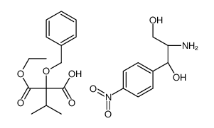 (2R)-2-(1-Methylethyl)-2-(phenylmethoxy)-propanedioic Acid 1-Ethyl Ester (1S,2S)-2-Amino-1-(4-nitrophenyl)-1,3-propanediol Salt structure