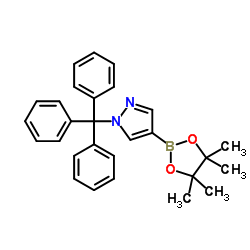 4-(4,4,5,5-Tetramethyl-1,3,2-dioxaborolan-2-yl)-1-trityl-1H-pyrazole Structure