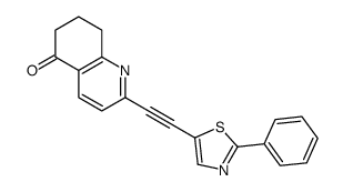 2-[2-(2-phenyl-1,3-thiazol-5-yl)ethynyl]-7,8-dihydro-6H-quinolin-5-one Structure