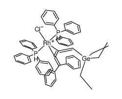 bis(triphenylphosphine)chloro(4,4-diphenyl-1-(triethylgermyl)-1,2,3-butatriene)rhodium Structure