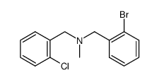 (2-bromo-benzyl)-(2-chloro-benzyl)-methyl-amine Structure