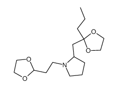 1-(2-(1,3-dioxolan-2-yl)ethyl)-2-((2-propyl-1,3-dioxolan-2-yl)methyl)pyrrolidine Structure