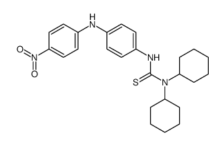 1,1-dicyclohexyl-3-[4-(4-nitroanilino)phenyl]thiourea Structure