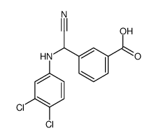 3-[cyano-(3,4-dichloroanilino)methyl]benzoic acid Structure