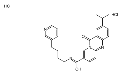 11-oxo-2-propan-2-yl-N-(4-pyridin-3-ylbutyl)pyrido[2,1-b]quinazoline-8-carboxamide,dihydrochloride结构式