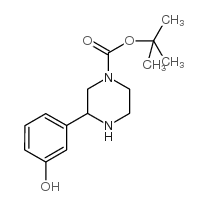 3-(3-羟基苯基)-哌嗪-1-羧酸叔丁酯结构式