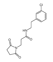 N-(3-chlorophenethyl)-3-(2,5-dioxopyrrolidin-1-yl)propanamide结构式
