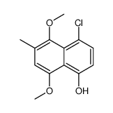 4-chloro-5,8-dimethoxy-6-methylnaphthalen-1-ol Structure