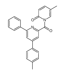 5-Methyl-1-(6-phenyl-4-p-tolyl-pyridine-2-carbonyl)-1H-pyridin-2-one结构式