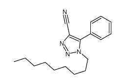 1-nonyl-5-phenyltriazole-4-carbonitrile结构式