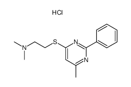 N,N-dimethyl-2-(6'-methyl-2'-phenylpyrimidin-4'-ylthio)ethylamine dihydrochloride Structure