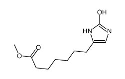 methyl 7-(2-oxo-1,3-dihydroimidazol-4-yl)heptanoate结构式