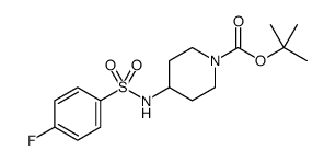 1-Piperidinecarboxylic acid, 4-[[(4-fluorophenyl)sulfonyl]amino]-, 1,1-dimethylethyl ester picture