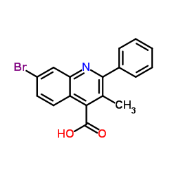 7-Bromo-3-methyl-2-phenyl-4-quinolinecarboxylic acid Structure