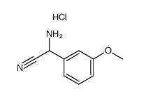 DL-3-methoxyphenylglycine nitrile hydrochloride结构式