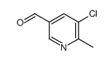 5-氯-6-甲基-3-吡啶羧醛结构式