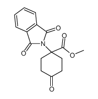 1-[N-(phthaloyl)amino]-4-cyclohexanon-1-carboxylic acid methyl ester结构式