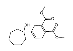 4-(1-Hydroxy-cycloheptyl)-cyclohexa-1,4-diene-1,2-dicarboxylic acid dimethyl ester结构式