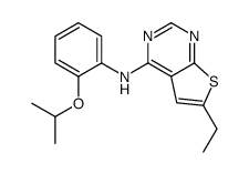 6-ethyl-N-(2-propan-2-yloxyphenyl)thieno[2,3-d]pyrimidin-4-amine结构式