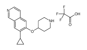 7-cyclopropyl-6-piperidin-4-yloxyisoquinoline,2,2,2-trifluoroacetic acid Structure