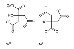 cobalt(2+) dinickel(2+) bis[2-hydroxypropane-1,2,3-tricarboxylate] structure