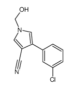 4-(3-CHLOROPHENYL)-1-(HYDROXYMETHYL)-1H-PYRROLE-3-CARBONITRILE结构式