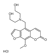 4-[[bis(2-hydroxyethyl)amino]methyl]-9-methoxyfuro[3,2-g]chromen-7-one,hydrochloride Structure