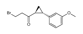 trans-1-(m-methoxyphenyl)-2-(β-bromopropionyl)cyclopropane结构式