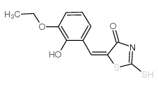 (5E)-5-(3-乙氧基-2-羟基亚苄基)-2-疏基-1,3-噻唑-4(5H)-酮图片