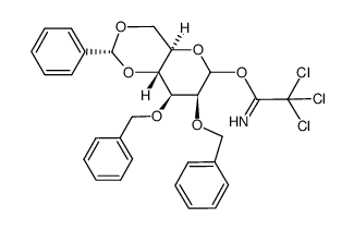 2,3-di-O-benzyl-4,6-O-benzylidene-D-mannopyranosyl trichloroacetimidate结构式