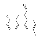 (E)-3-(2-chloropyridin-3-yl)-2-(4-fluorophenyl)acrylaldehyde结构式