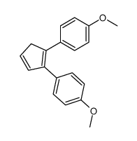 4,4'-(cyclopenta-1,3-diene-1,2-diyl)bis(methoxybenzene) Structure