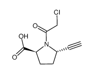 (2S,5S)-1-(2-chloroacetyl)-5-ethynyl-pyrrolidine-2-carboxylic acid Structure