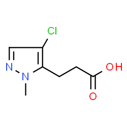 3-(4-Chloro-1-methyl-1H-pyrazol-5-yl)propanoic acid结构式