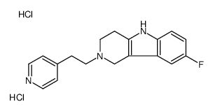 8-fluoro-2-(2-pyridin-4-ylethyl)-1,3,4,5-tetrahydropyrido[4,3-b]indole,dihydrochloride结构式