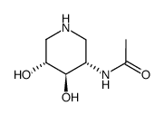 5-acetamido-3,4-piperidinediol Structure