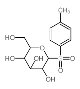 b-D-Glucopyranose,1-deoxy-1-[(4-methylphenyl)sulfonyl]- Structure