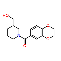 (2,3-Dihydro-benzo[1,4]dioxin-6-yl)-(3-hydroxyMethyl-piperidin-1-yl)-Methanone structure