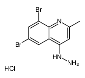 6,8-Dibromo-4-hydrazino-2-methylquinoline hydrochloride结构式