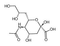 N-acetyl-7-deoxyneuraminic acid Structure