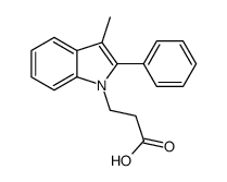 3-(3-methyl-2-phenylindol-1-yl)propanoic acid Structure