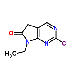 2-Chloro-7-ethyl-5,7-dihydro-6H-pyrrolo[2,3-d]pyrimidin-6-one Structure