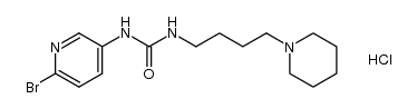 1-(6-bromo-pyridin-3-yl)-3-(4-piperidin-1-yl-butyl)-urea hydrochloride Structure