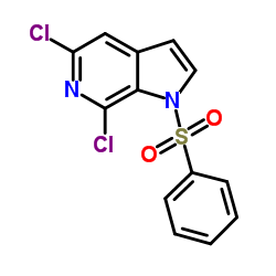 5,7-Dichloro-1-(phenylsulfonyl)-6-azaindole结构式