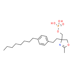 2-Methyl-4-[2-(4-octylphenyl)ethyl]-4,5-dihydro-1,3-oxazol-4-yl-methyl Phosphate结构式