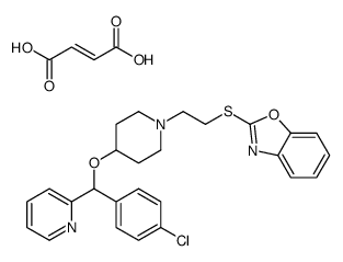 but-2-enedioic acid,2-[2-[4-[(4-chlorophenyl)-pyridin-2-ylmethoxy]piperidin-1-yl]ethylsulfanyl]-1,3-benzoxazole Structure