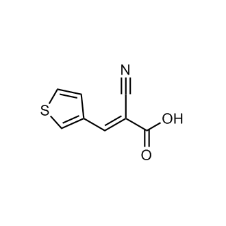 2-Cyano-3-(thiophen-3-yl)acrylic acid Structure