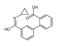 2-[3-(cyclopropylcarbamoyl)phenyl]benzoic acid结构式