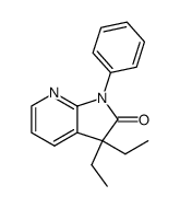 3,3-Diethyl-1-phenyl-1,3-dihydro-pyrrolo[2,3-b]pyridin-2-one Structure